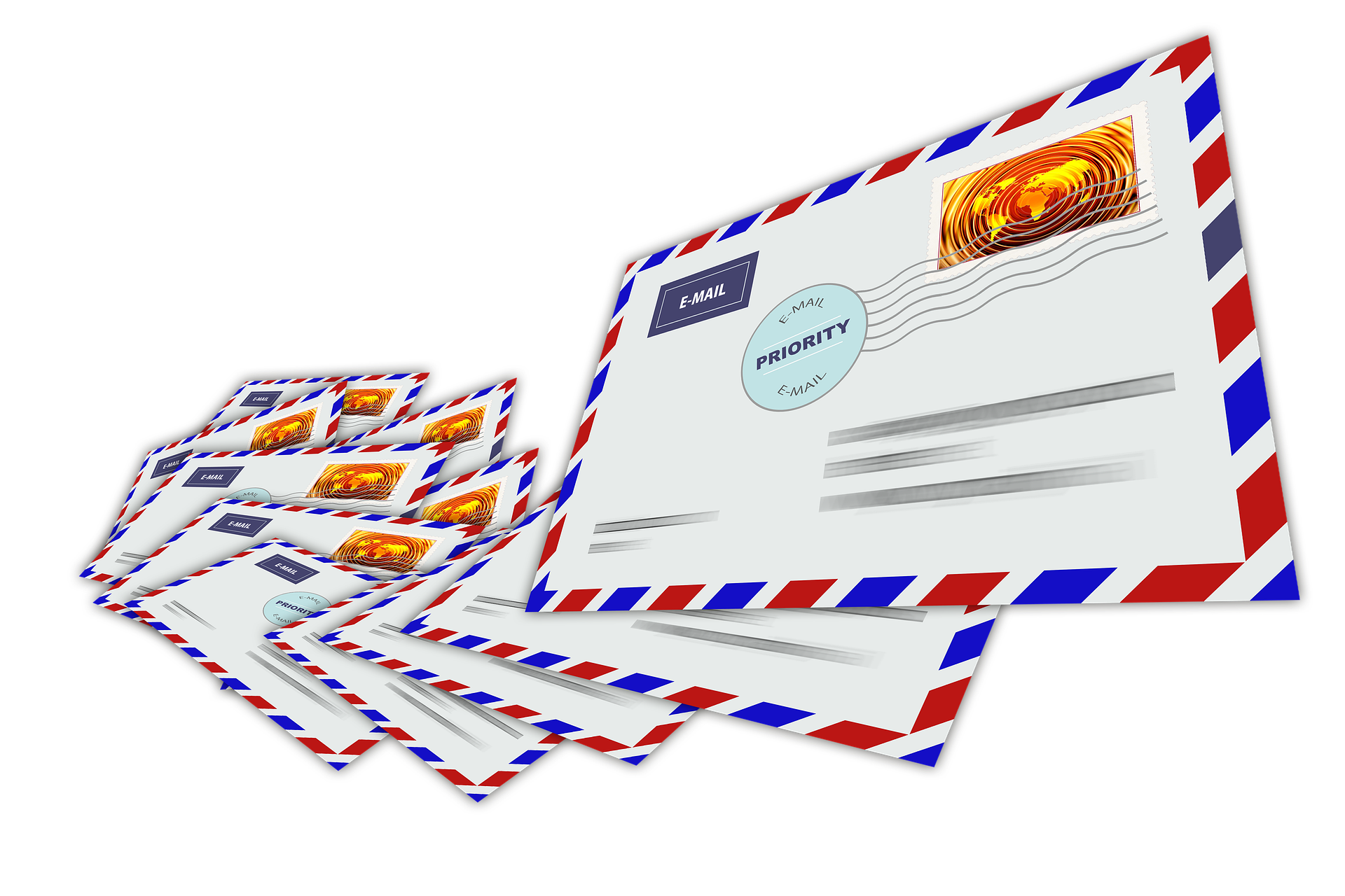 Image of Mail Flying in Air